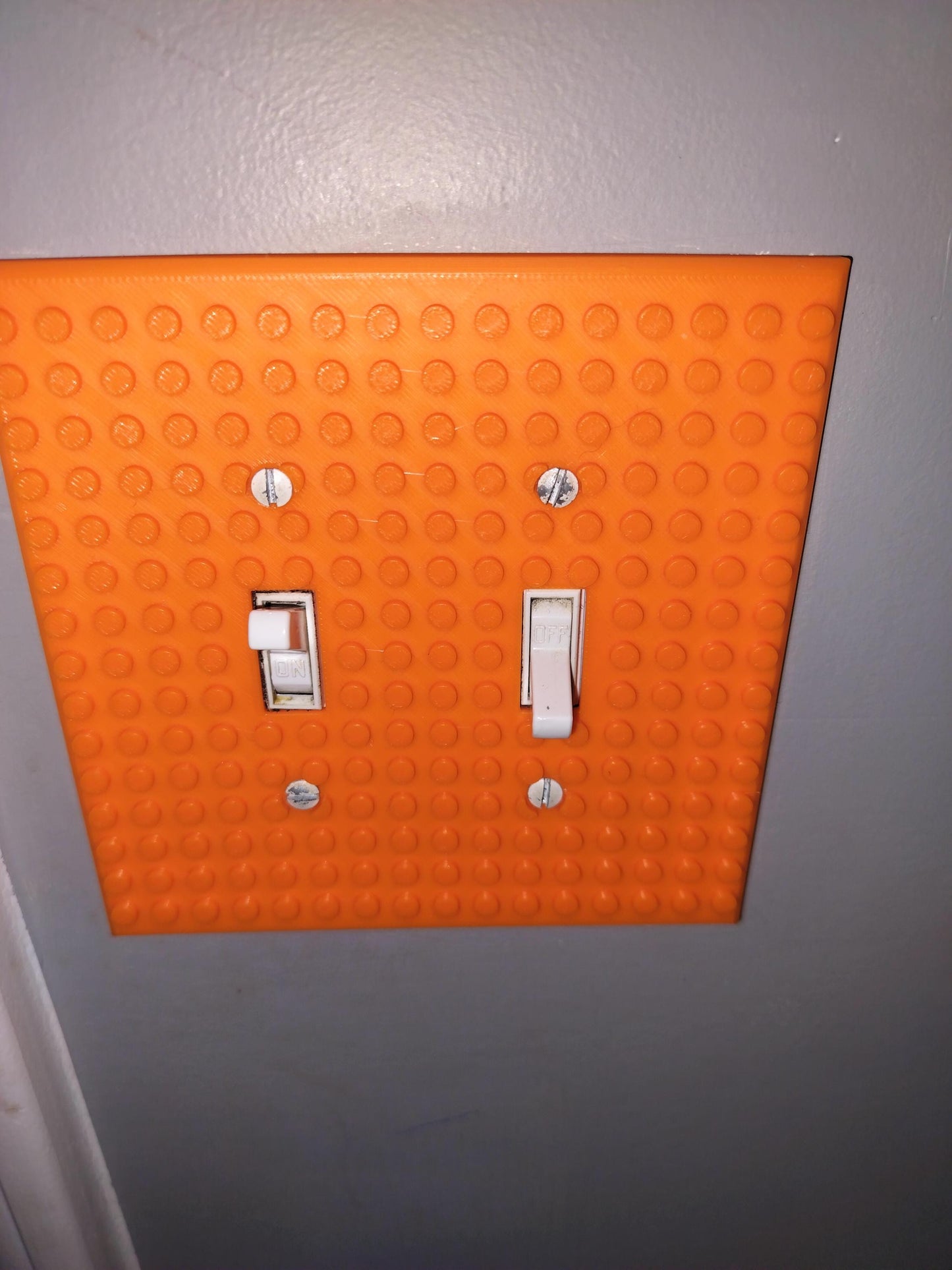 Orange Building Brick Light switch cover