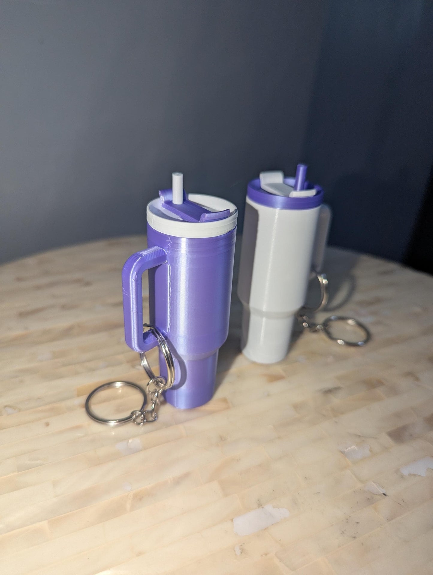 Mini Tumbler Chapstick Holder Keychain – Custom Drink Cup Keyring Accessory – Fun Gift Idea - Chapstick holder- Cute Bag Accessory