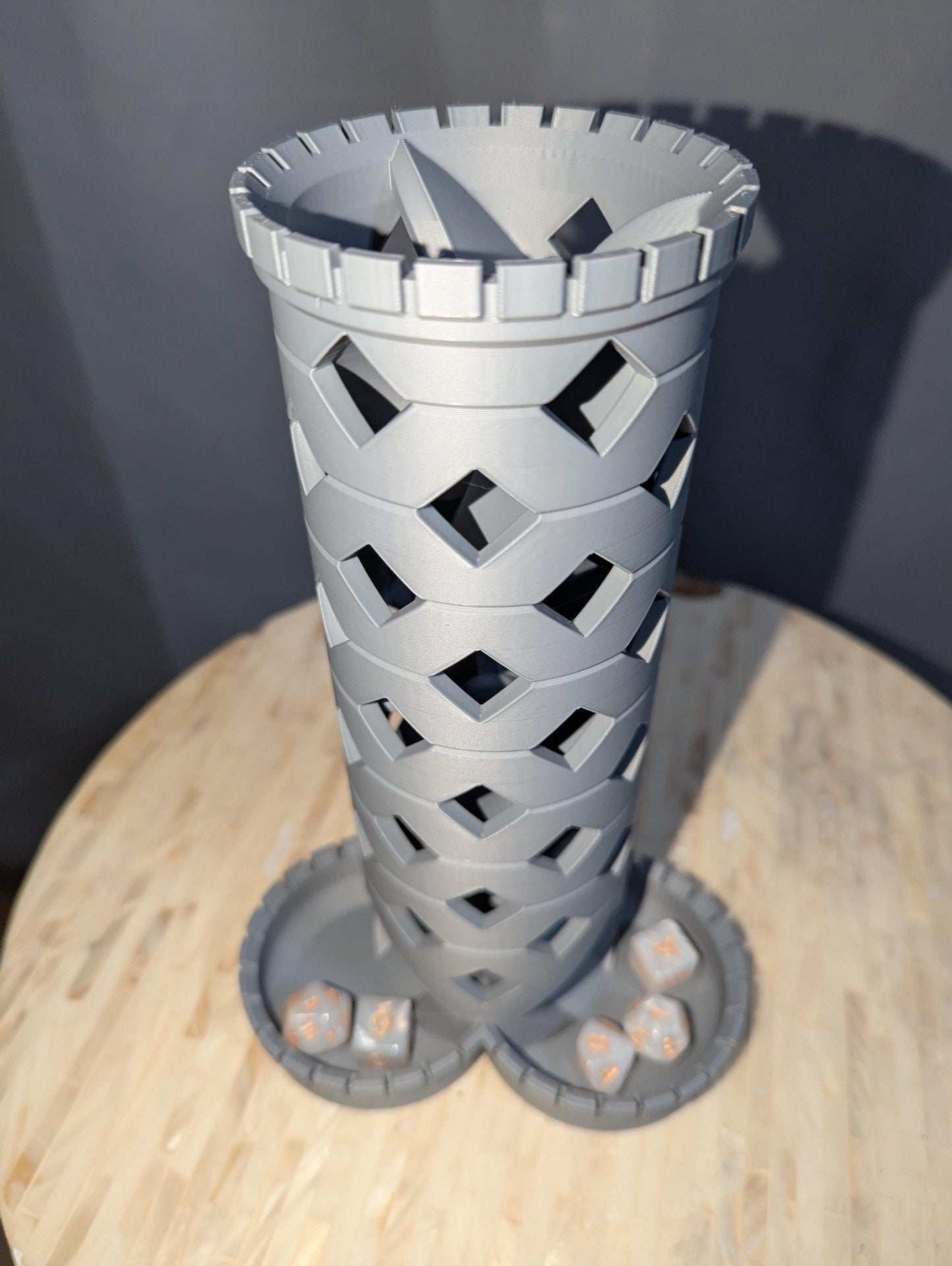 Castle-Themed Dice Tower ,Dungeons and Dragons Tabletop RPGs, Sleek Castle Design, Triple Dice Roller, Gift For Dungeon Master