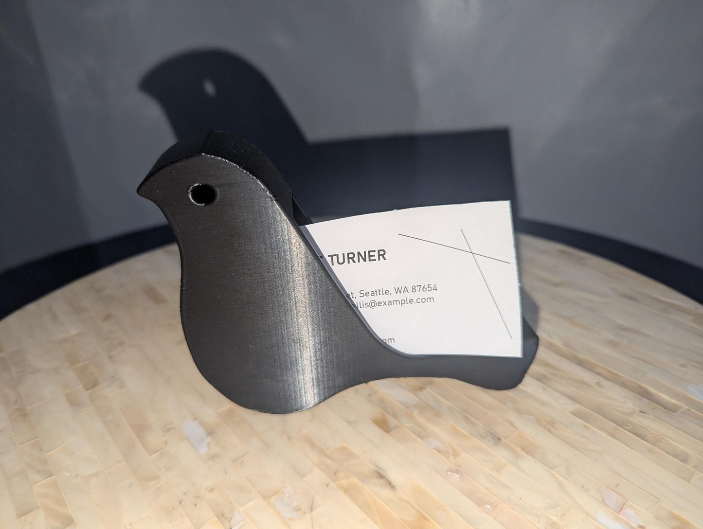 Bird Business Card Holder - Elegant 3D Printed Desk Organizer - Modern Office Decor for Professionals- Office Accessory- Bird Card Stand