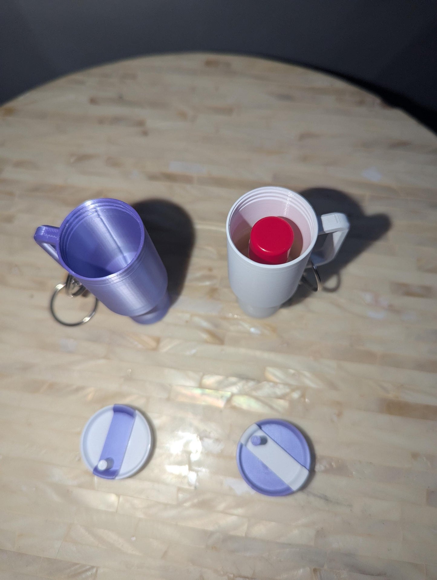 Mini Tumbler Chapstick Holder Keychain – Custom Drink Cup Keyring Accessory – Fun Gift Idea - Chapstick holder- Cute Bag Accessory