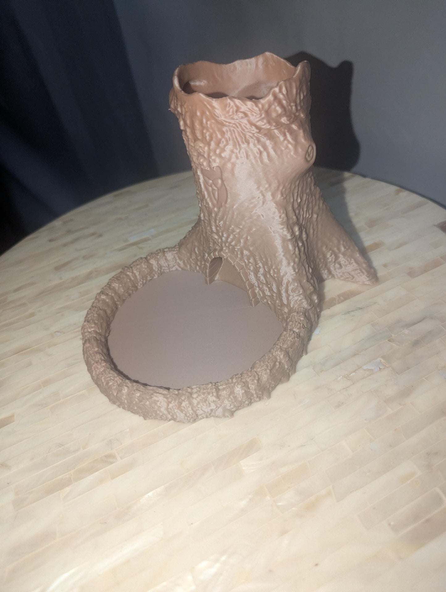 Unique Druid Dice Tower, Tree Stump roller , D&D Dice Tower, Dungeons and dragons roller, Nature Themed TTRP Dice, Rustic Nature Dice Tower
