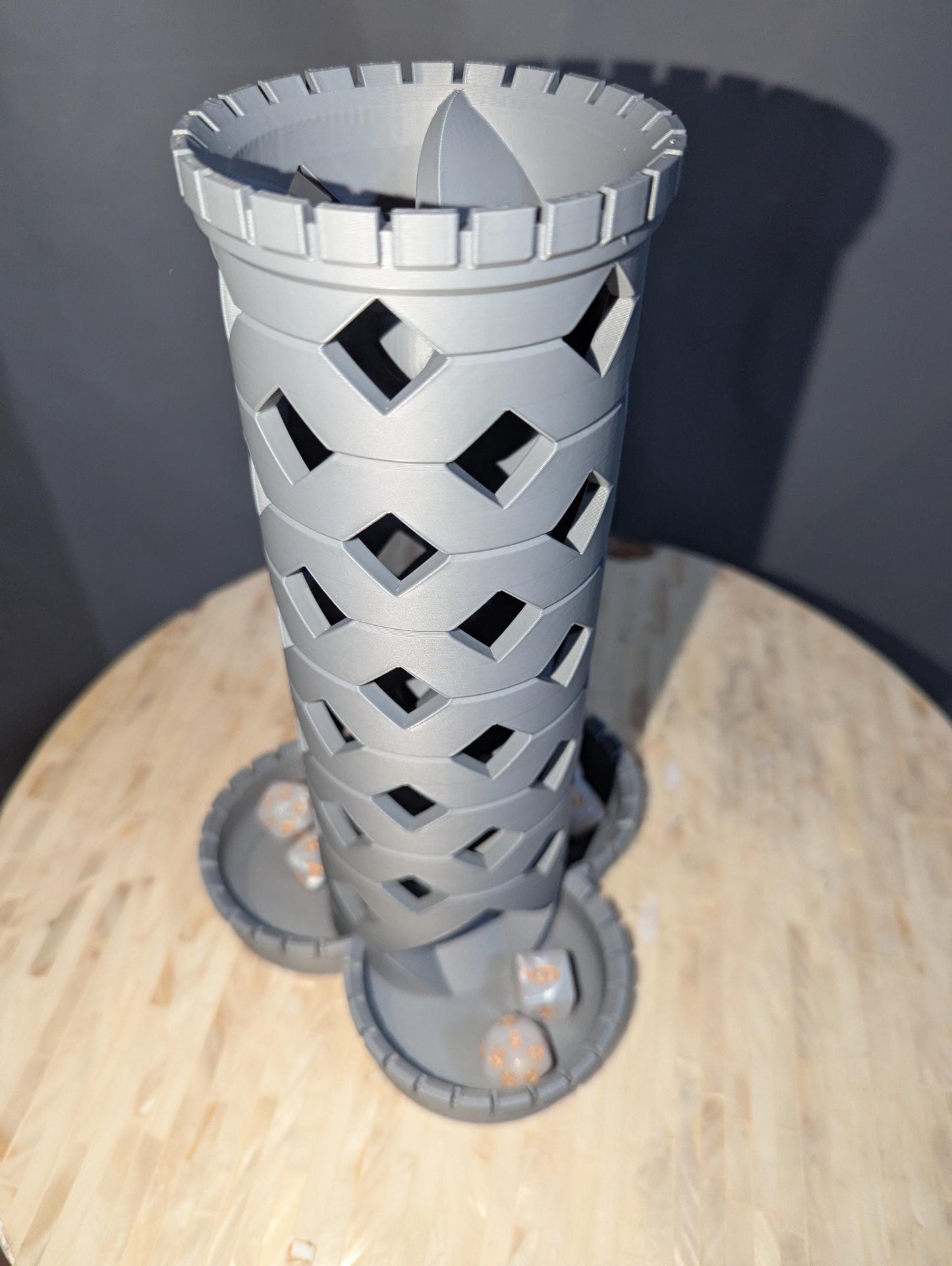 Castle-Themed Dice Tower ,Dungeons and Dragons Tabletop RPGs, Sleek Castle Design, Triple Dice Roller, Gift For Dungeon Master