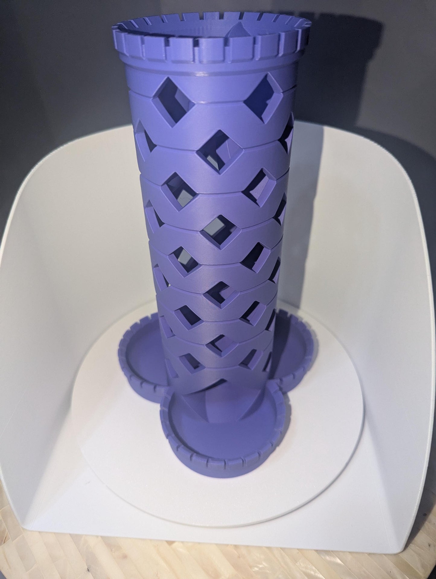 Castle-Themed Dice Tower ,Dungeons and Dragons Tabletop RPGs, Sleek Castle Design, Triple Dice Roller, Gift For Dungeon Master