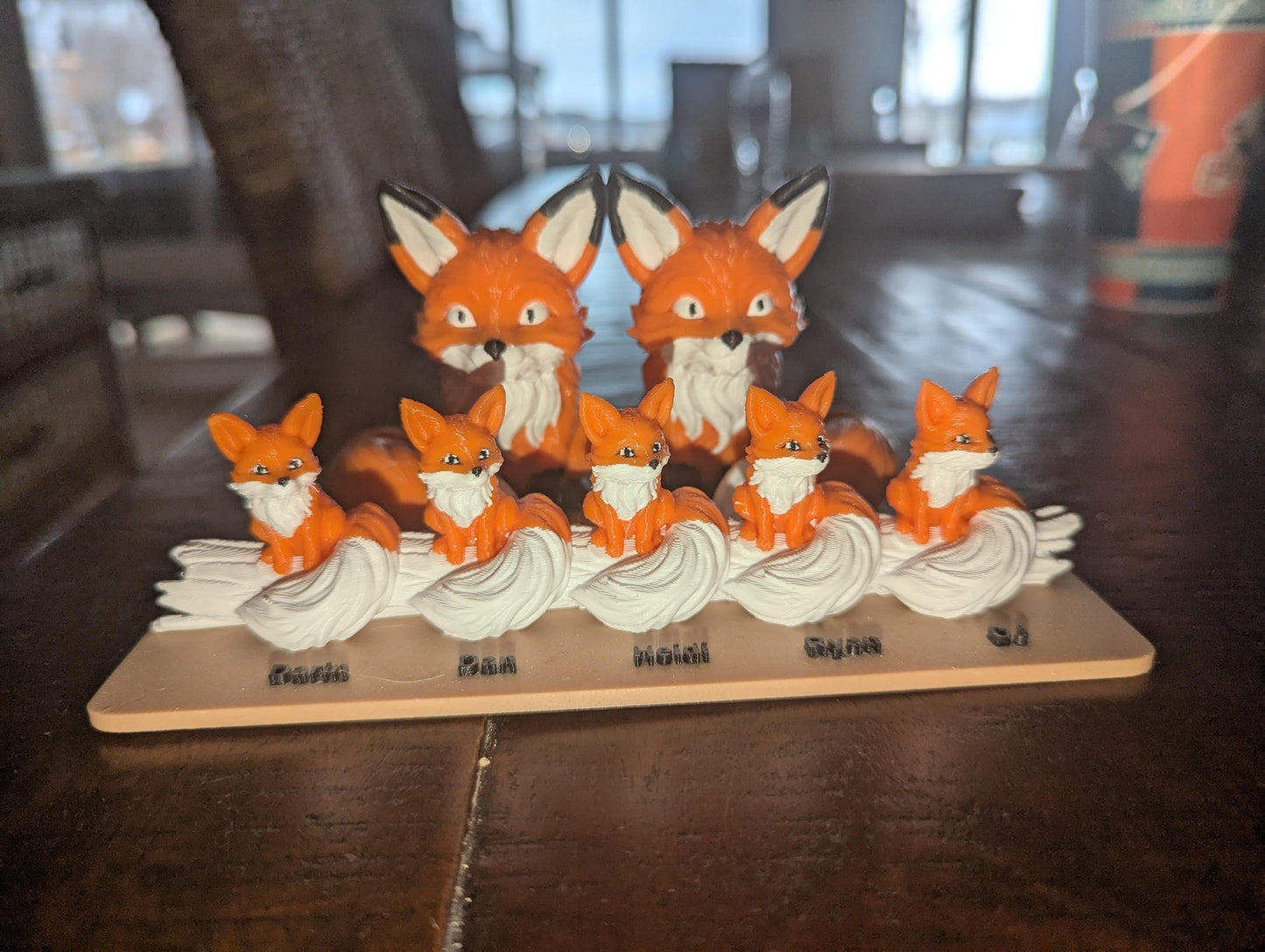 Fox Family featuring Mom, Dad and kids. can be customized.