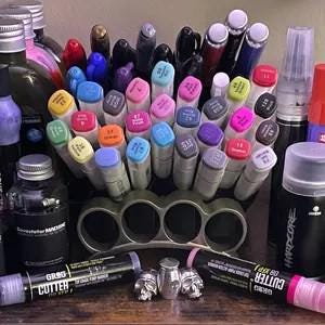 Marker Organizer Stand - Practical & Chic Storage Dry Erase Marker Holder - Posca Marker Stand holds markers- paint markers- storage markers