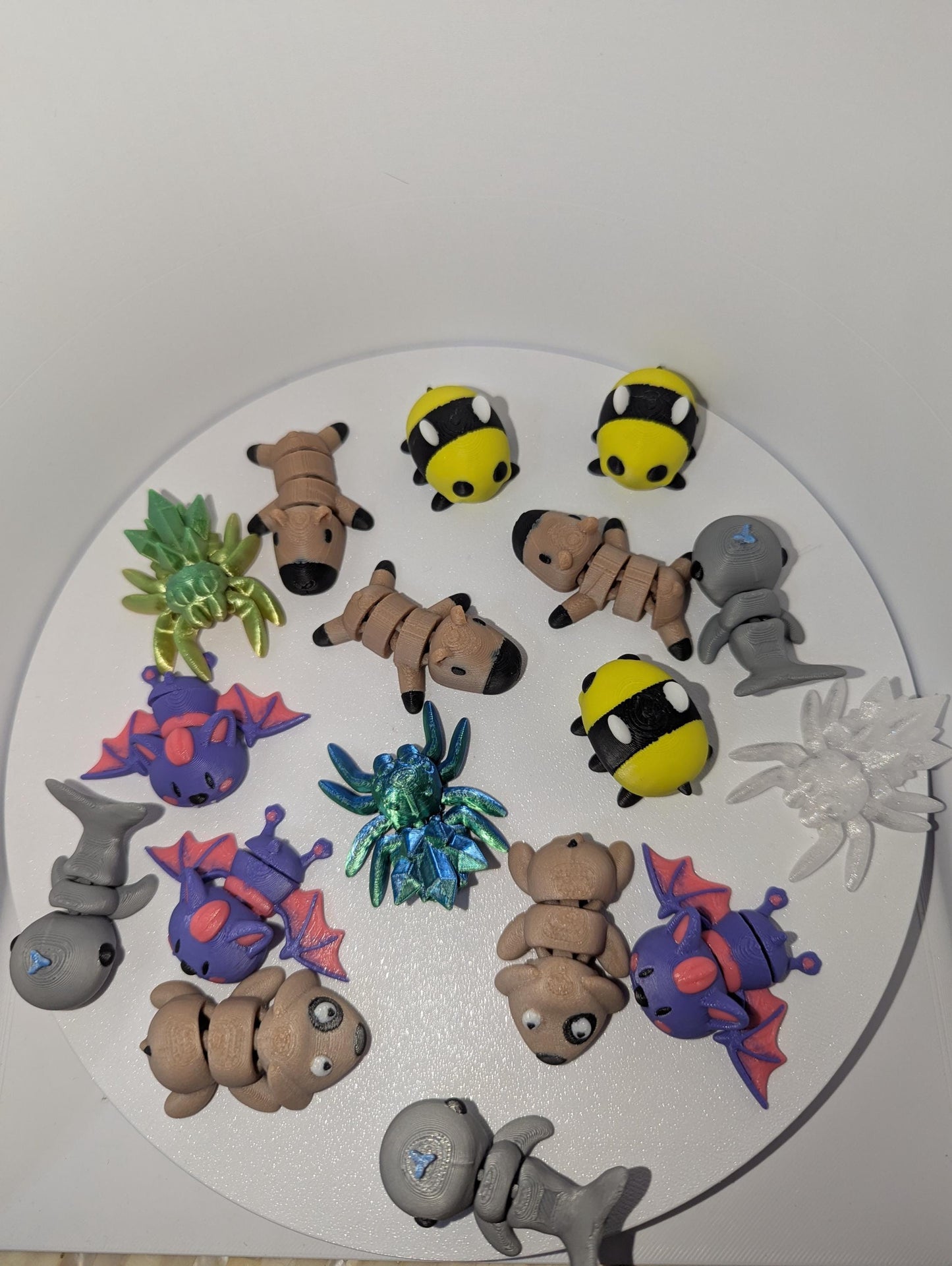 Mini Flexi Animal Fidget Toys – 3D Printed Articulated Creatures | Cute Pocket Pets, Anxiety Relief, Great Gifts