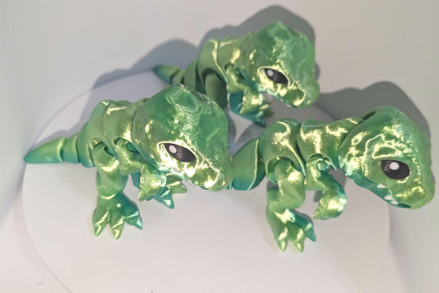 Articulated T-Rex Flexible 3D Printed Dinosaur Colored Eyes, flexible Fidget Dino, Cinder Wing 3d Design ADHD and Anxiety Relief Stress Toy