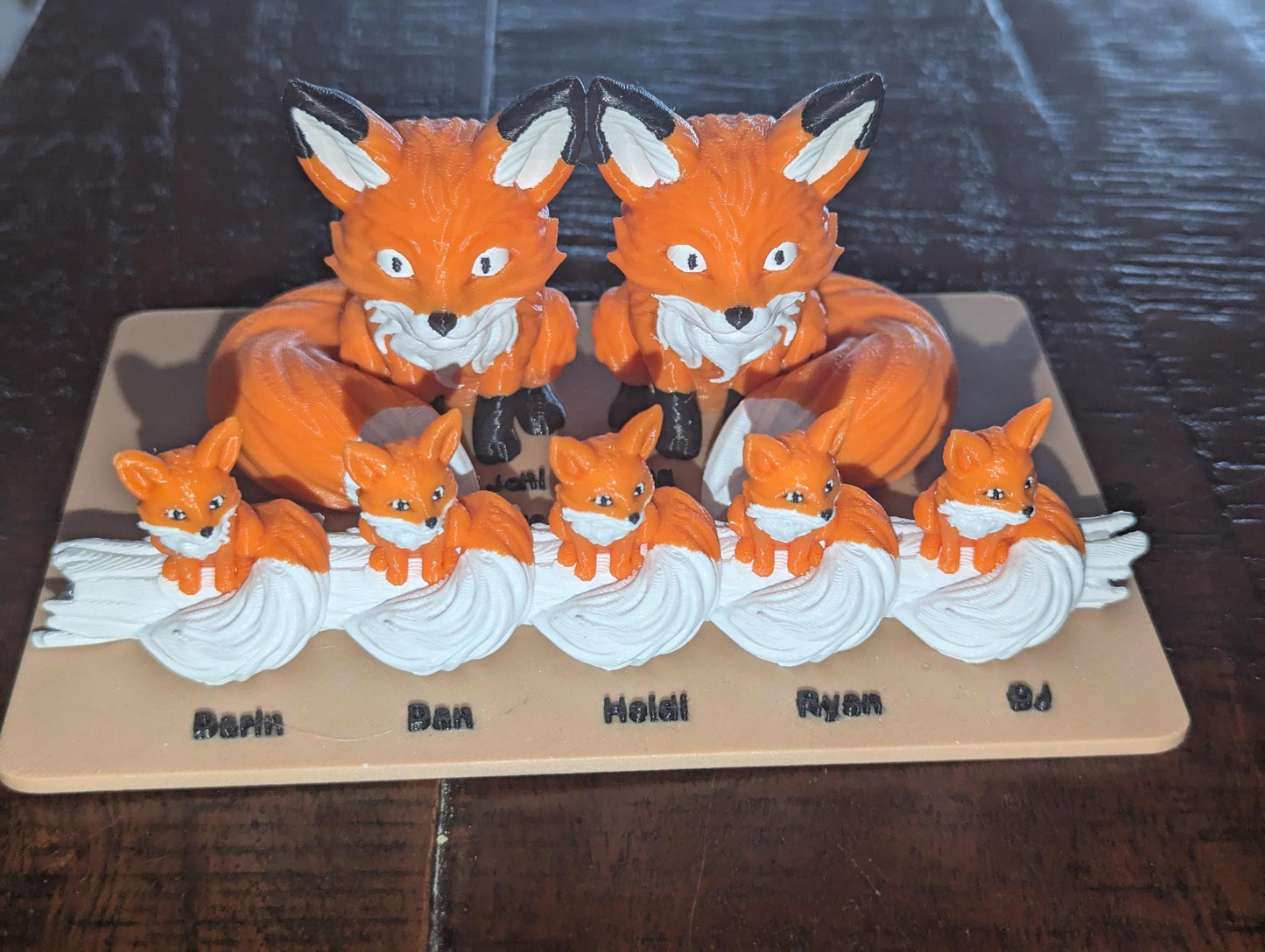 Fox Family featuring Mom, Dad and kids. can be customized.