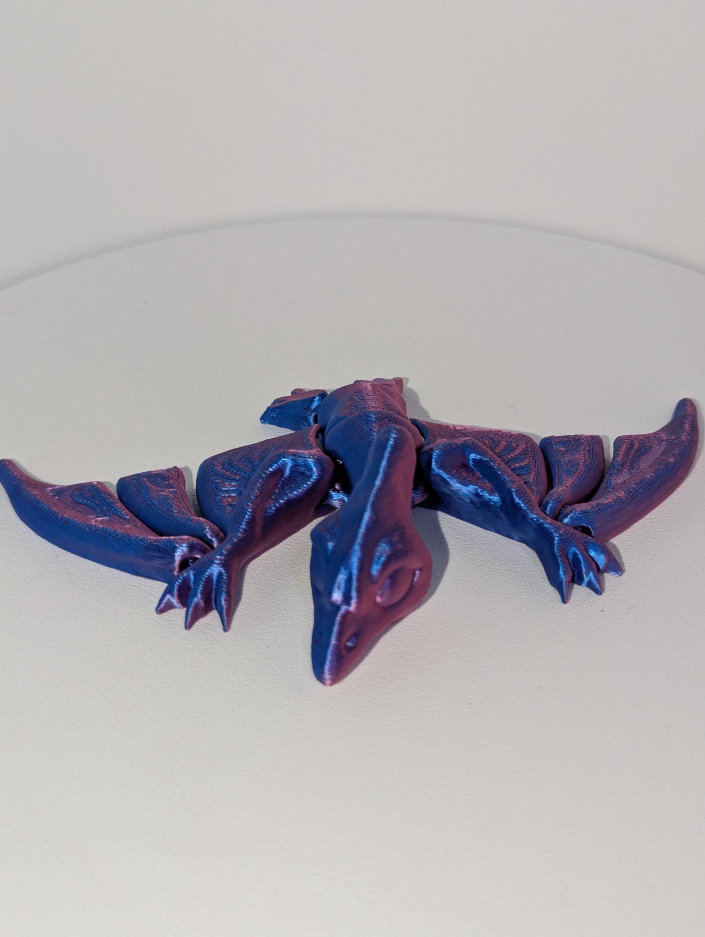 Articulated Pterodactyl Dinosaur Toy 3D Printed Flexi Dragon Toy Colorful Desk animal, Flexible Flying Dinosaur, Anxiety and stress relief