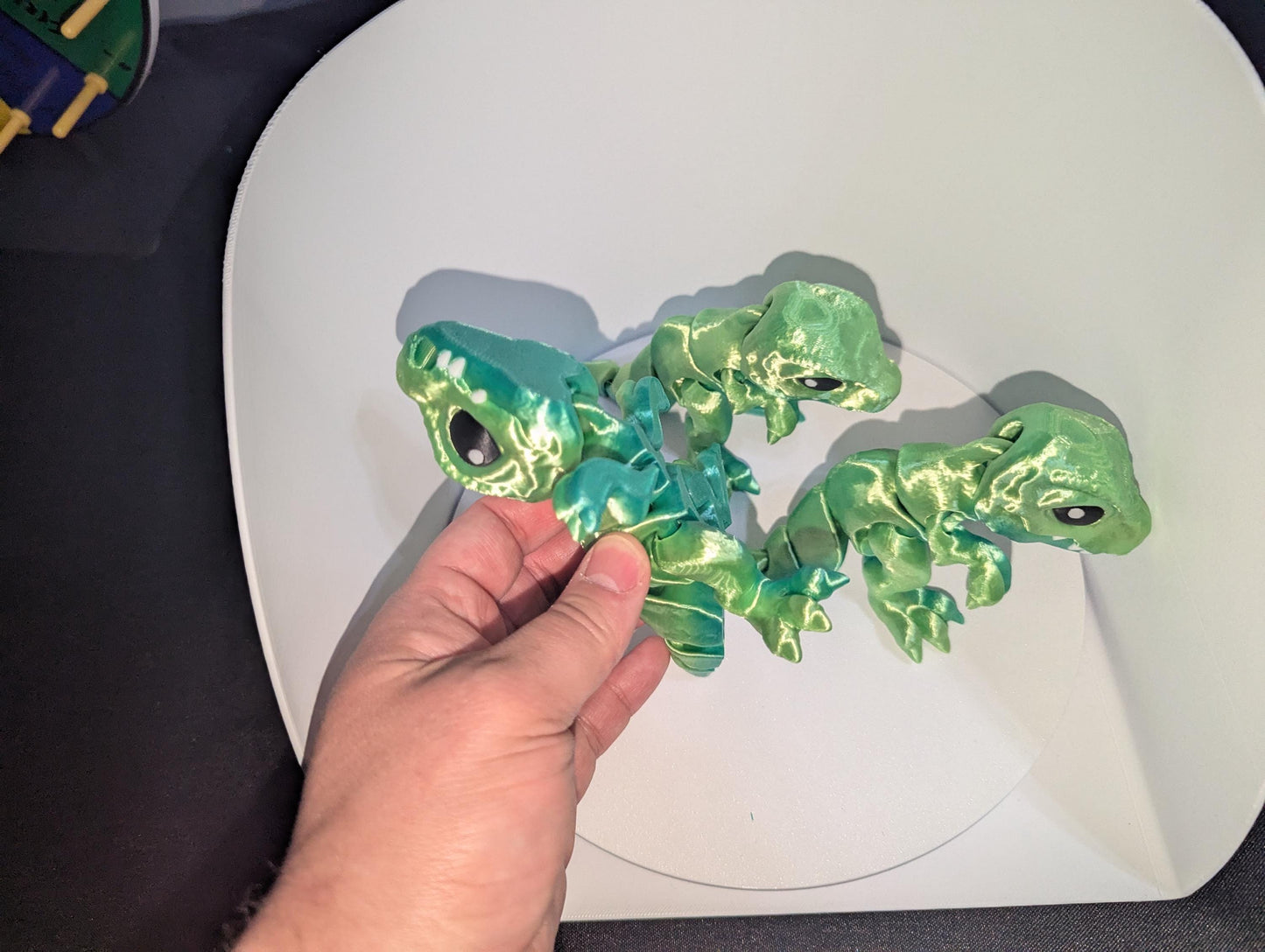 Articulated T-Rex Flexible 3D Printed Dinosaur Colored Eyes, flexible Fidget Dino, Cinder Wing 3d Design ADHD and Anxiety Relief Stress Toy