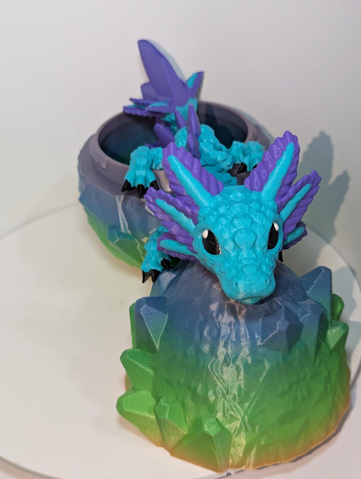 Axolotl Dragon Articulated Desk Art Fidget with Enchanting Custom Eyes Colors Colorful Flexible Fantasy Creature Fidget Toy Desk Buddy,