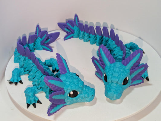 Axolotl Dragon Articulated Desk Art Fidget with Enchanting Custom Eyes Colors Colorful Flexible Fantasy Creature Fidget Toy Desk Buddy,