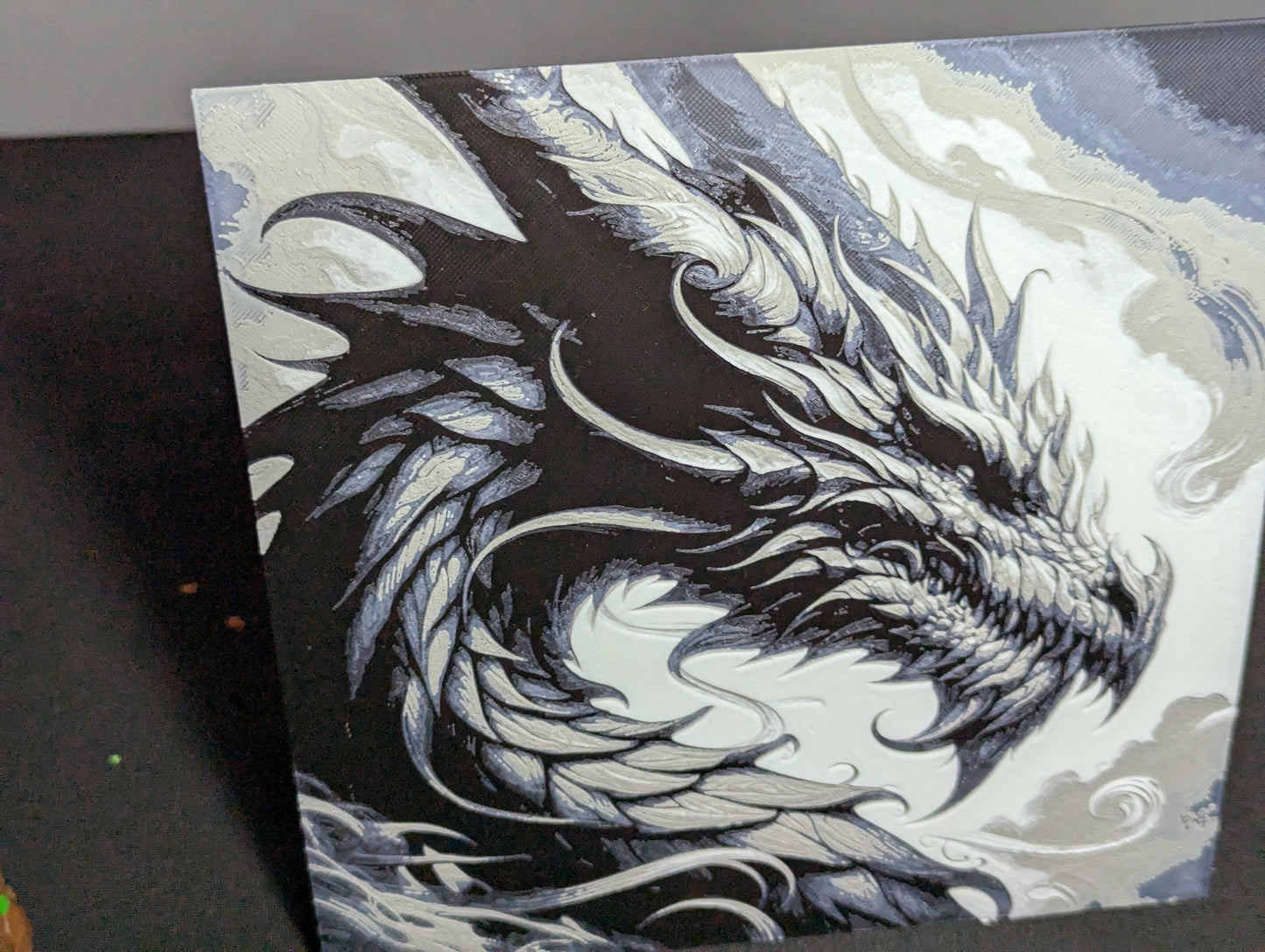 Dragon Hueforge Illustration | Mythical Creature Art | Epic Dragon Head Fantasy Wall Print
