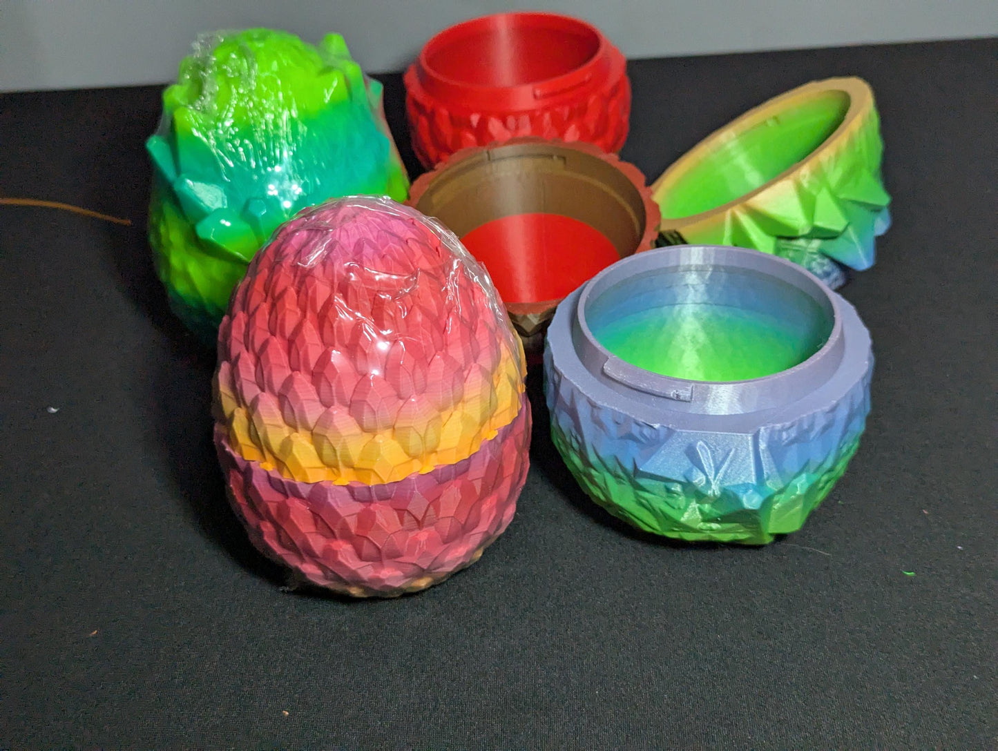 Mystery Dragon Egg Surprise | Custom Color Egg w/ Fidget Toys Inside | Includes Dragon or Tadling (by size) + 3D Printed Creatures & Toys.