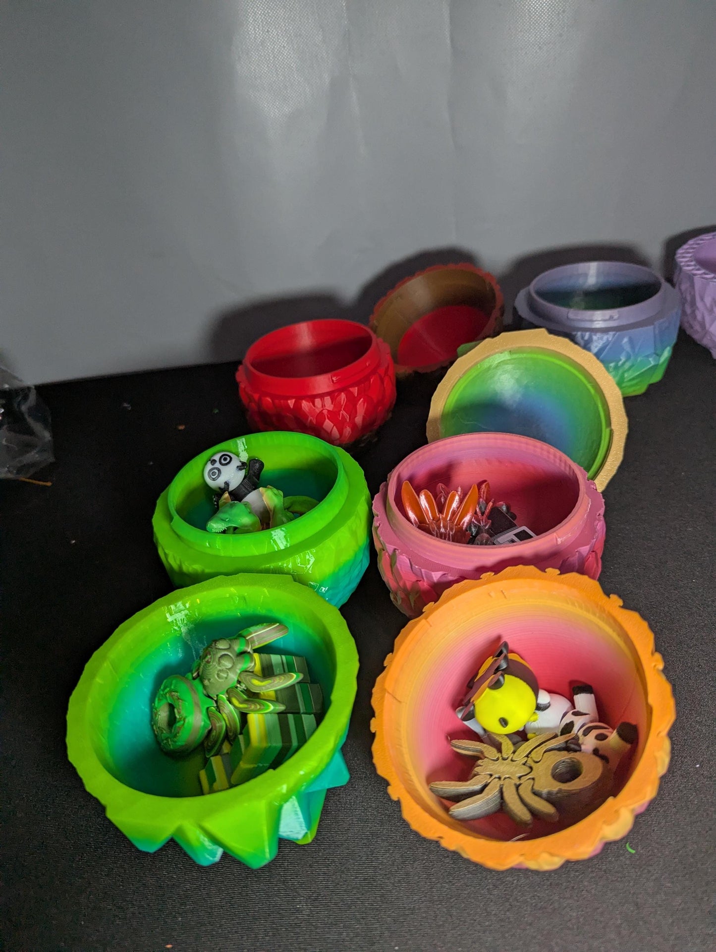 Mystery Dragon Egg Surprise | Custom Color Egg w/ Fidget Toys Inside | Includes Dragon or Tadling (by size) + 3D Printed Creatures & Toys.