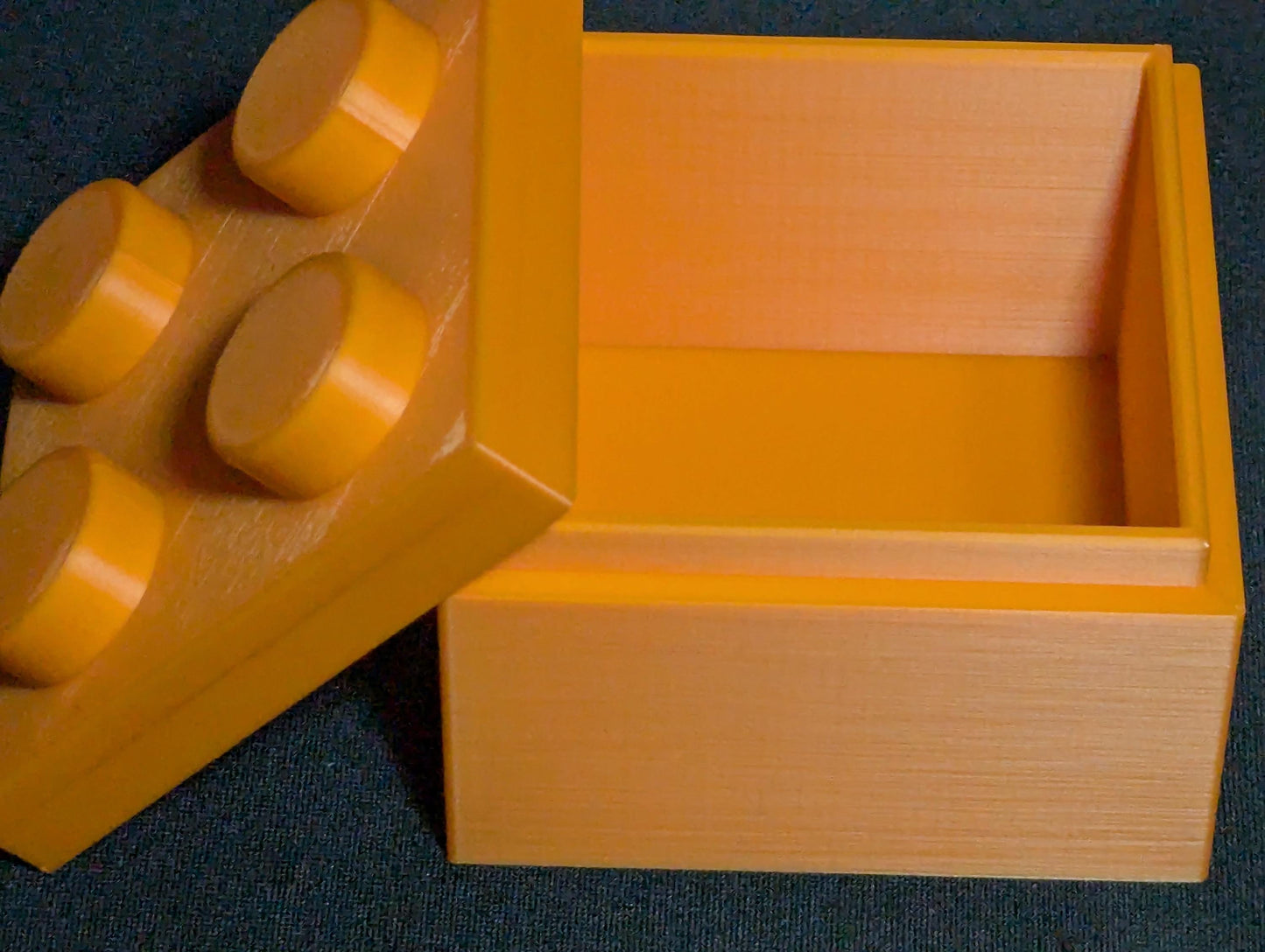 Brick-Inspired Trinket Box | Mini Brick Storage Box with Lid | Fun Desk Organizer or Gift Box | Toy Block Decor for Kids & Adults