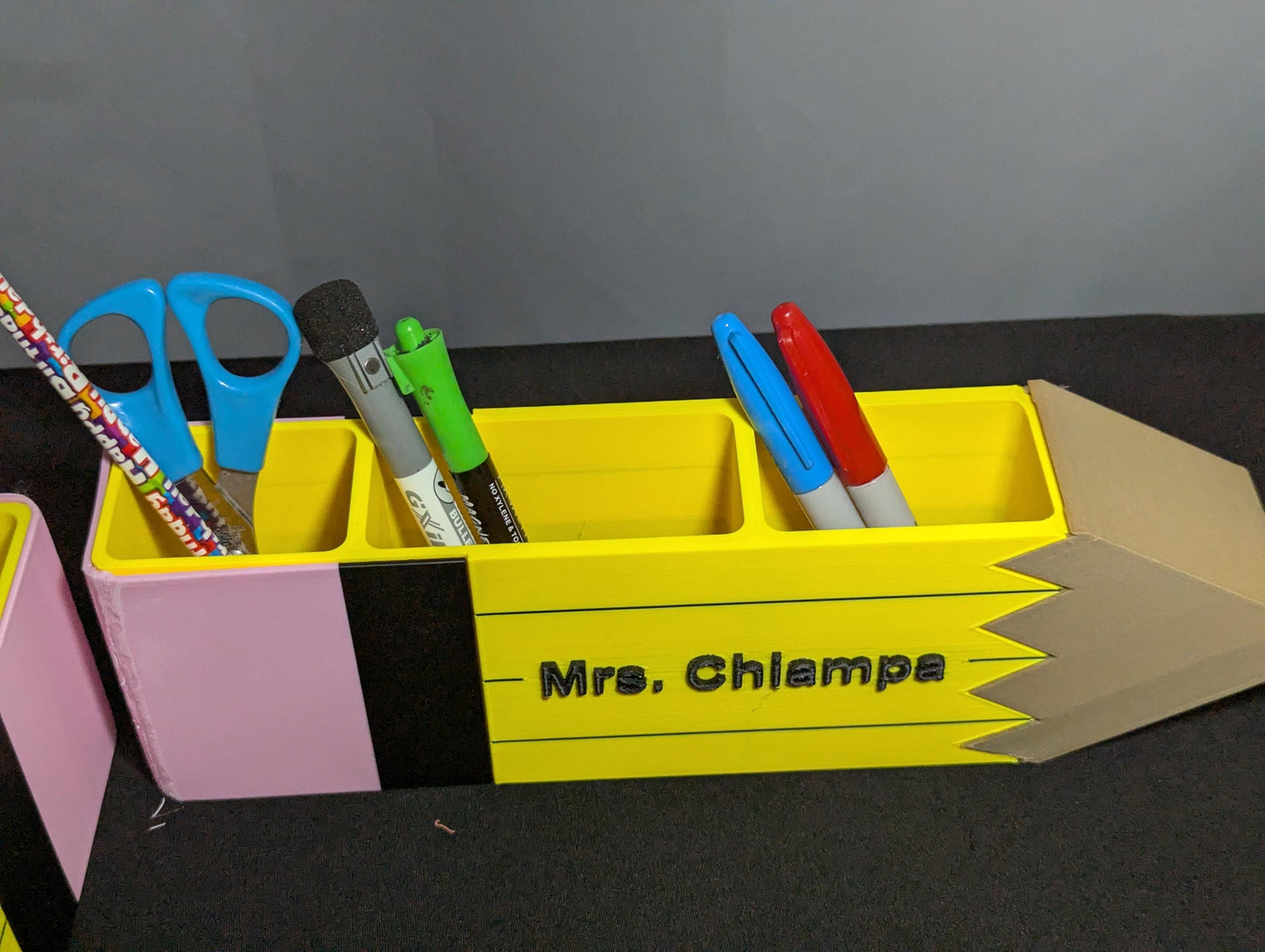 Personalized Pencil Teacher Gift | Desk Organizer & Pen Holder | Custom Name Classroom Decor | Back to School Teacher Appreciation