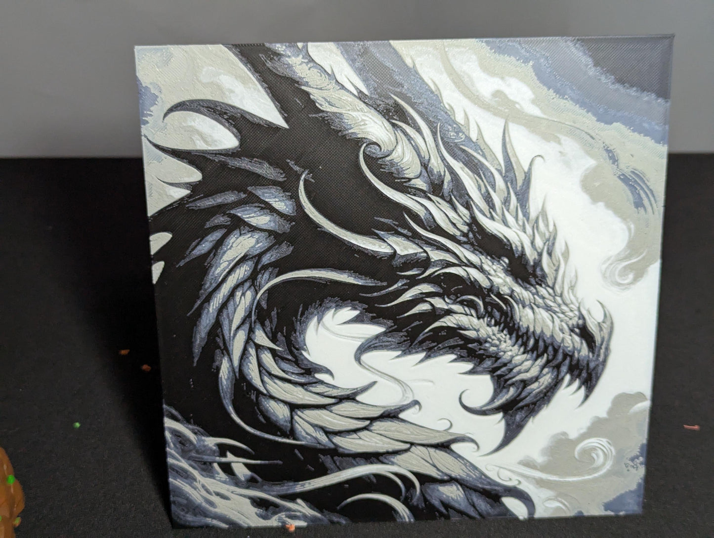 Dragon Hueforge Illustration | Mythical Creature Art | Epic Dragon Head Fantasy Wall Print