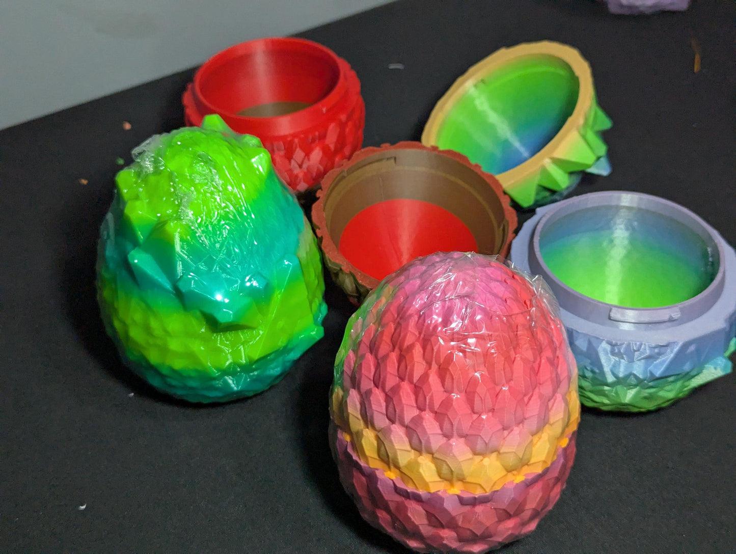 Mystery Dragon Egg Surprise | Custom Color Egg w/ Fidget Toys Inside | Includes Dragon or Tadling (by size) + 3D Printed Creatures & Toys.
