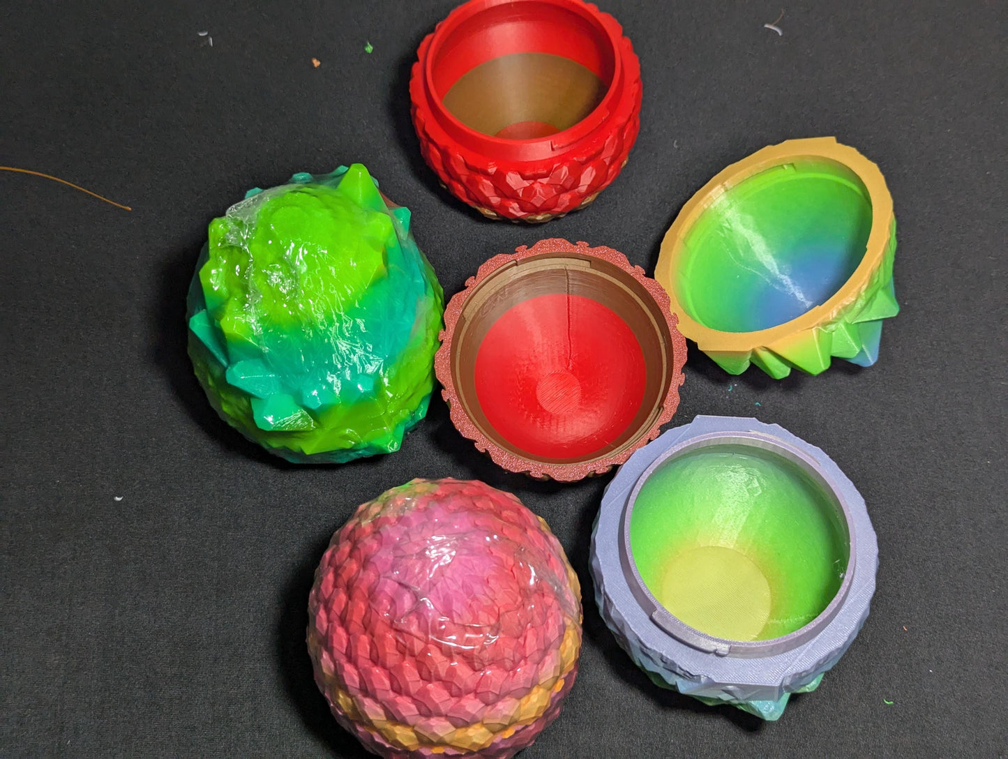 Mystery Dragon Egg Surprise | Custom Color Egg w/ Fidget Toys Inside | Includes Dragon or Tadling (by size) + 3D Printed Creatures & Toys.