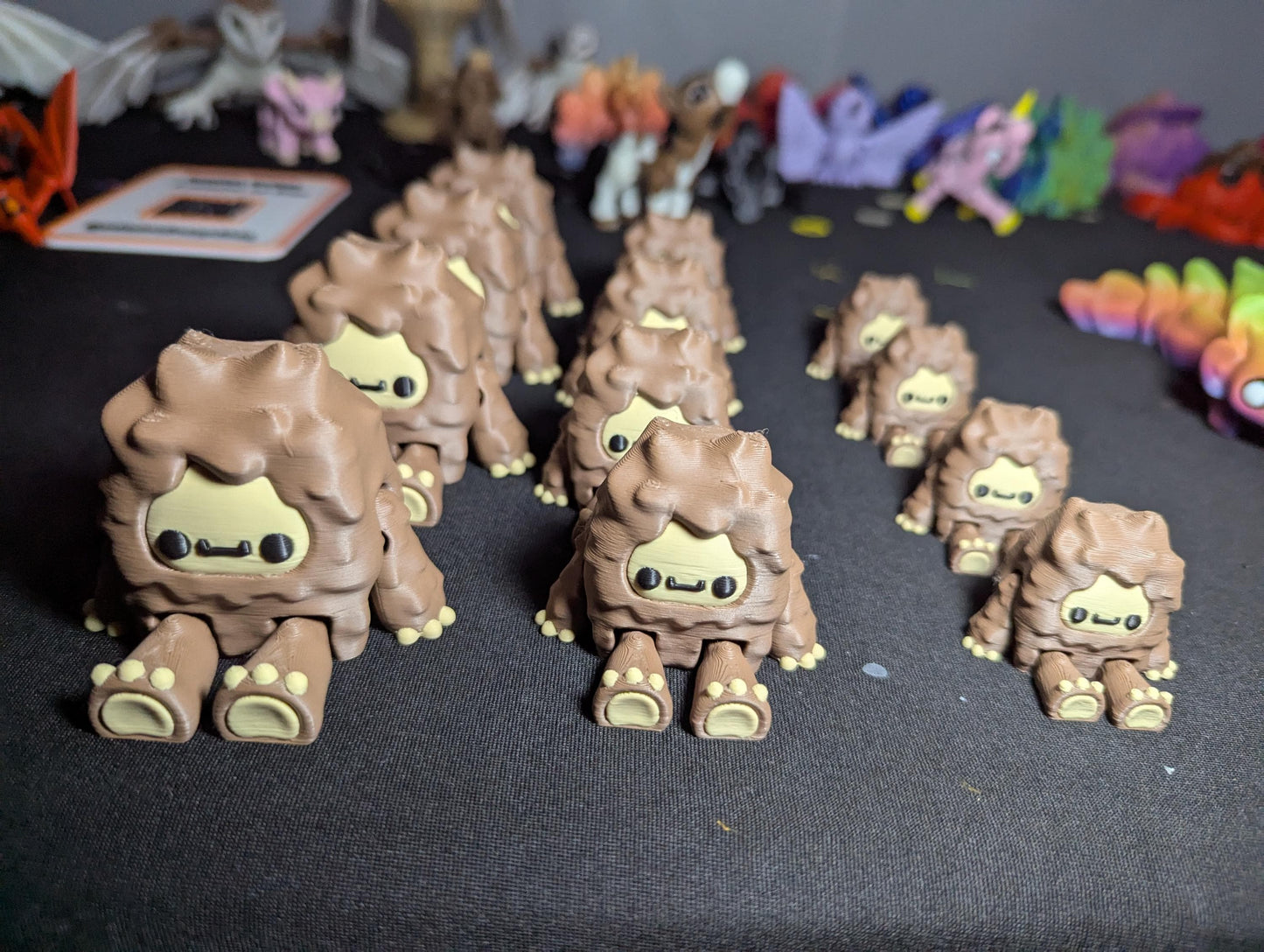 Cute Bigfoot Figurine – 3D Printed Sasquatch Creature in Multiple Sizes- Mini Bigfoot Toy- Tiny Bigfoot Family