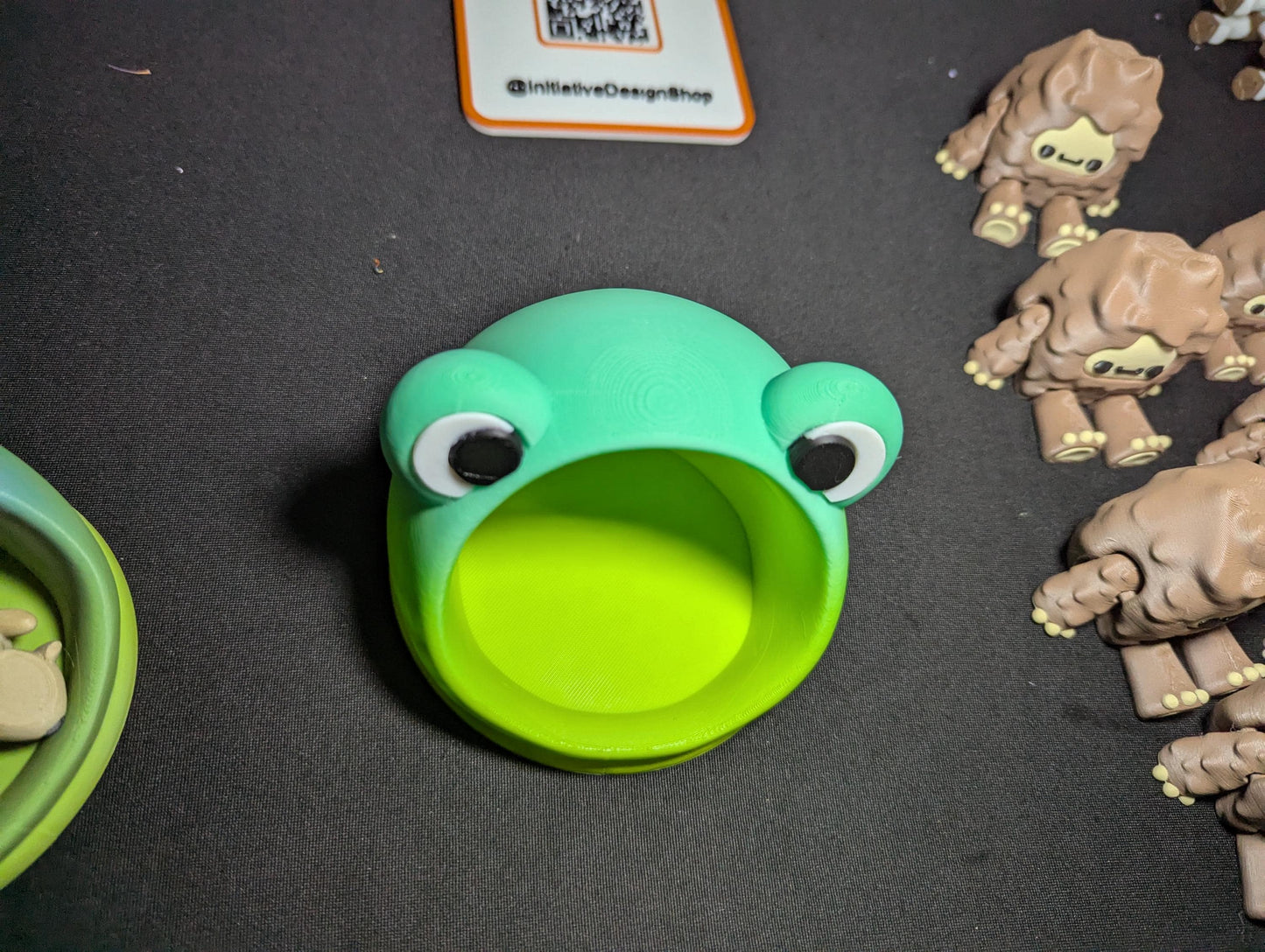 3D Printed Frog Bowl โ Cute Green Frog Dish for Snacks, Trinkets, or Desk, 3D Printed Frog Bowl Cute Frog Tray โ frog Bowl with Big Eyes