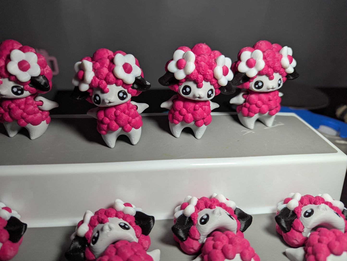 Mini Fantasy Sheep Figure – Cute Pink & White 3D Printed Collectible – Desk Buddy or Gift