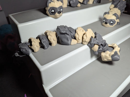 3D Printed Articulated Ferret Fidget Toy – Flexible Ferret Desk Pet, Cute Stress Relief Animal Gift, Fun Collectible for Ferret Lovers