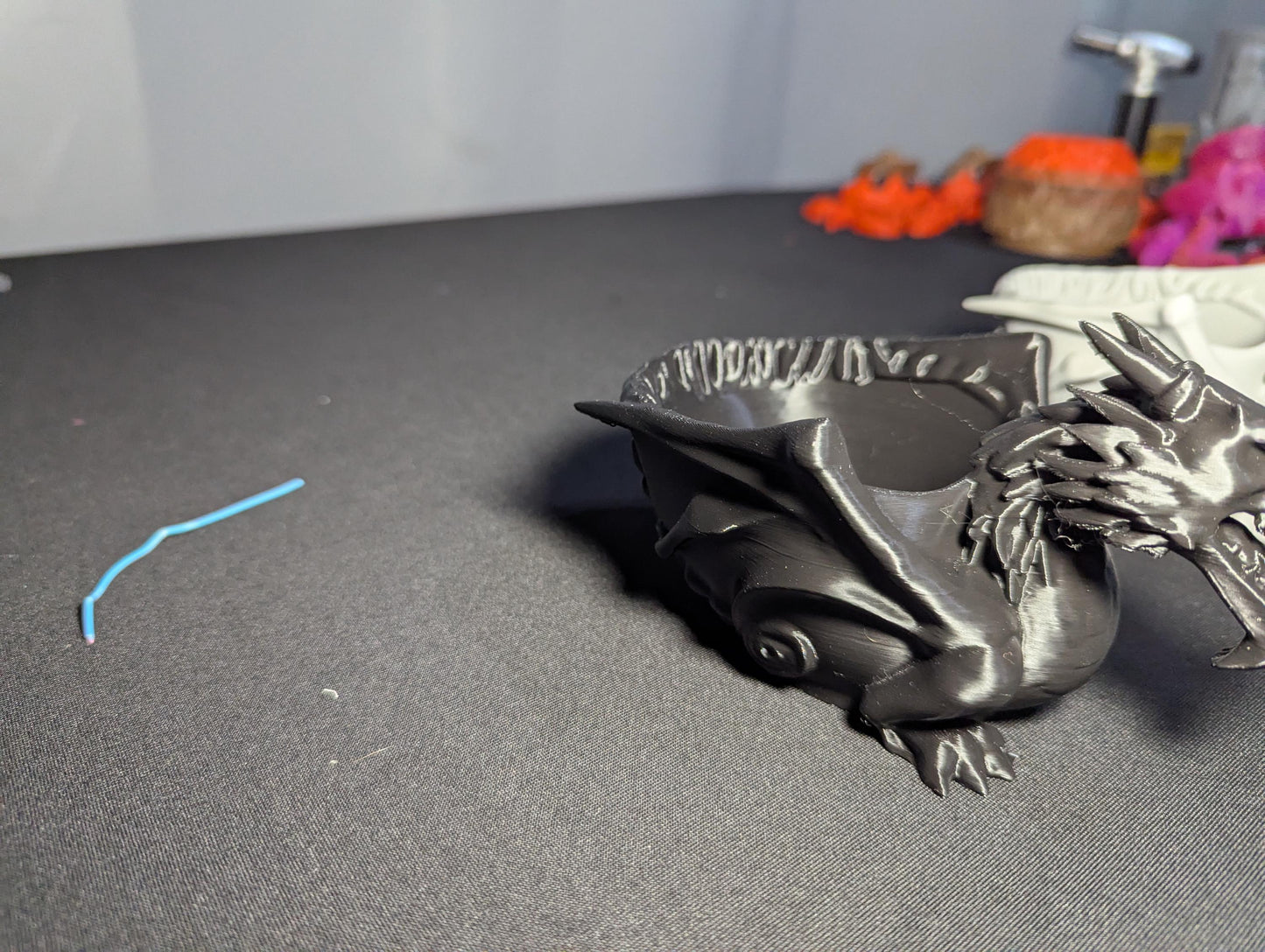 Fierce Dragon Trinket Holder | 3D Printed Mythical Creature Trinket Holder | Fantasy Desk or Shelf Decor