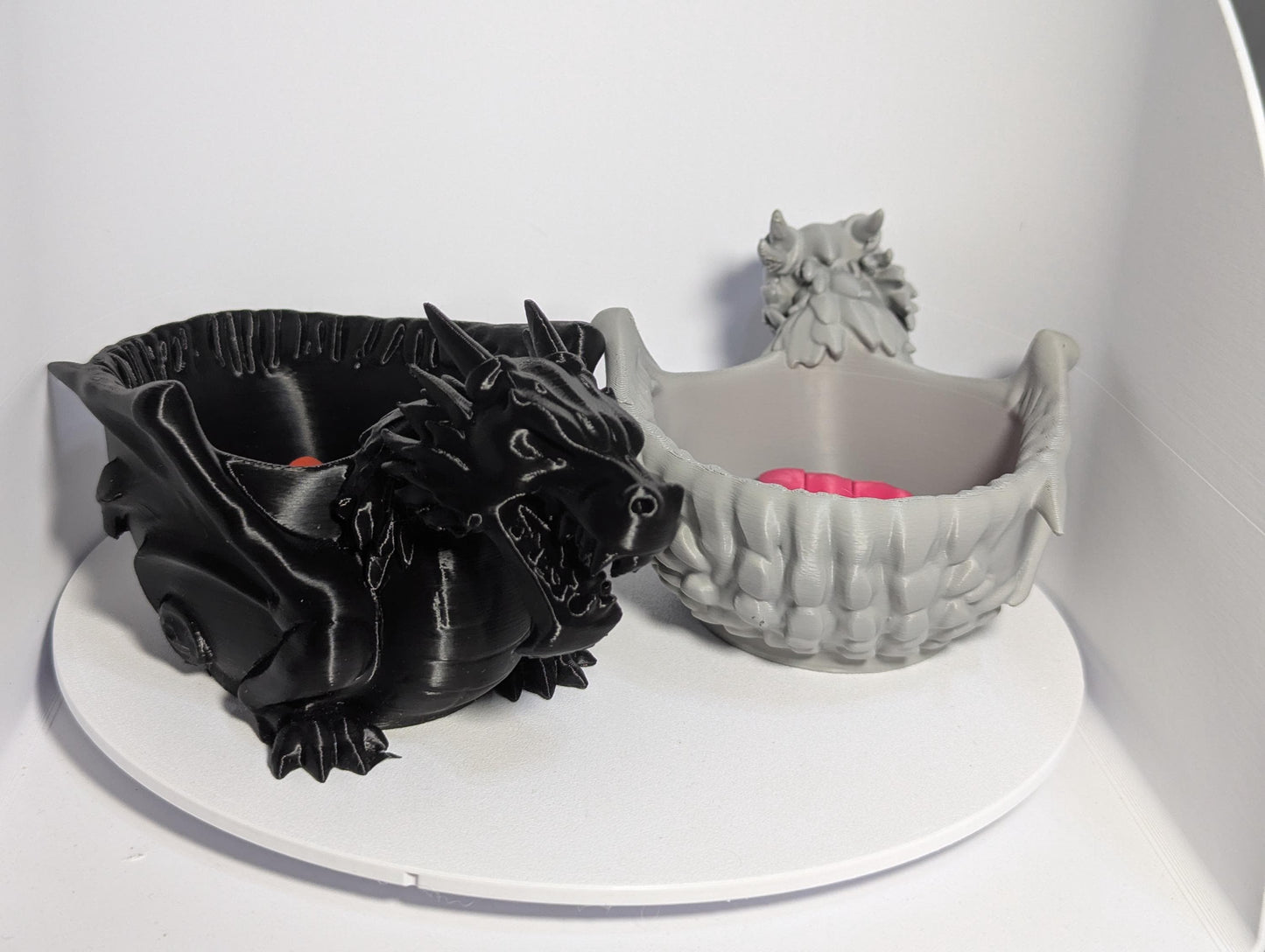 Fierce Dragon Trinket Holder | 3D Printed Mythical Creature Trinket Holder | Fantasy Desk or Shelf Decor