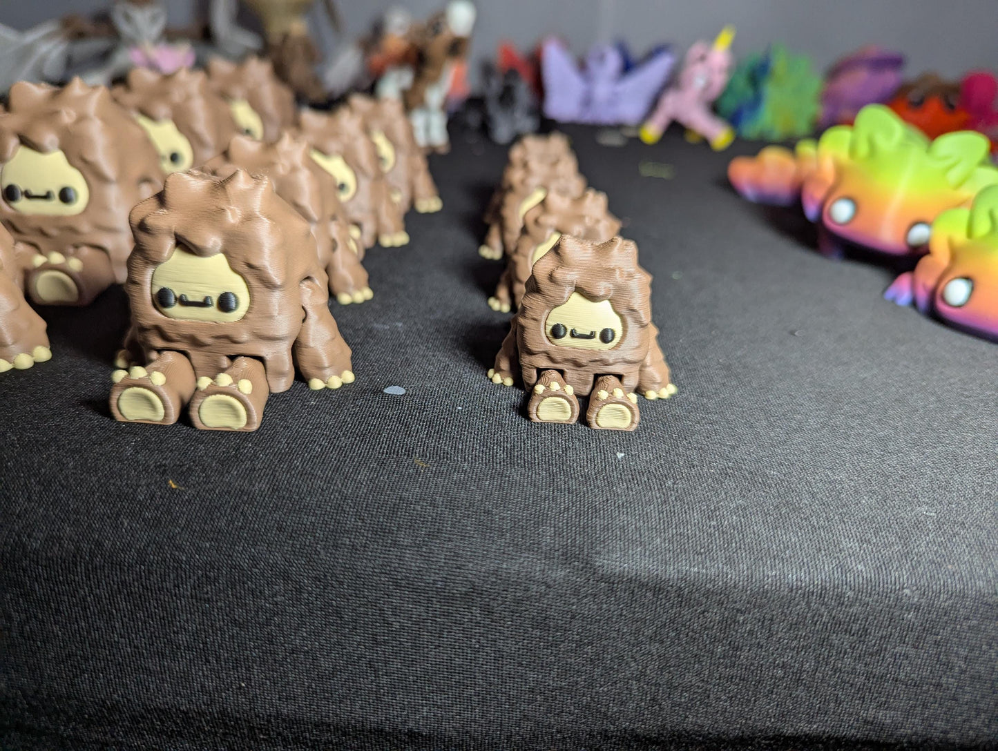 Cute Bigfoot Figurine – 3D Printed Sasquatch Creature in Multiple Sizes- Mini Bigfoot Toy- Tiny Bigfoot Family