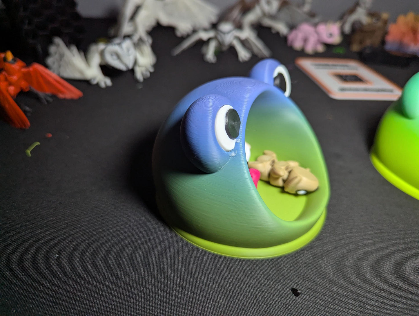 3D Printed Frog Bowl โ Cute Green Frog Dish for Snacks, Trinkets, or Desk, 3D Printed Frog Bowl Cute Frog Tray โ frog Bowl with Big Eyes
