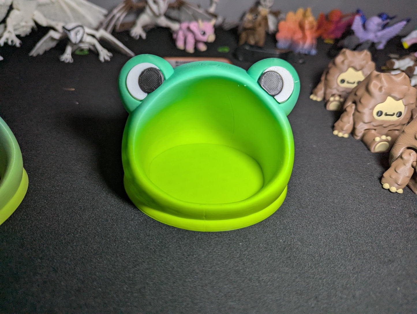 3D Printed Frog Bowl โ Cute Green Frog Dish for Snacks, Trinkets, or Desk, 3D Printed Frog Bowl Cute Frog Tray โ frog Bowl with Big Eyes