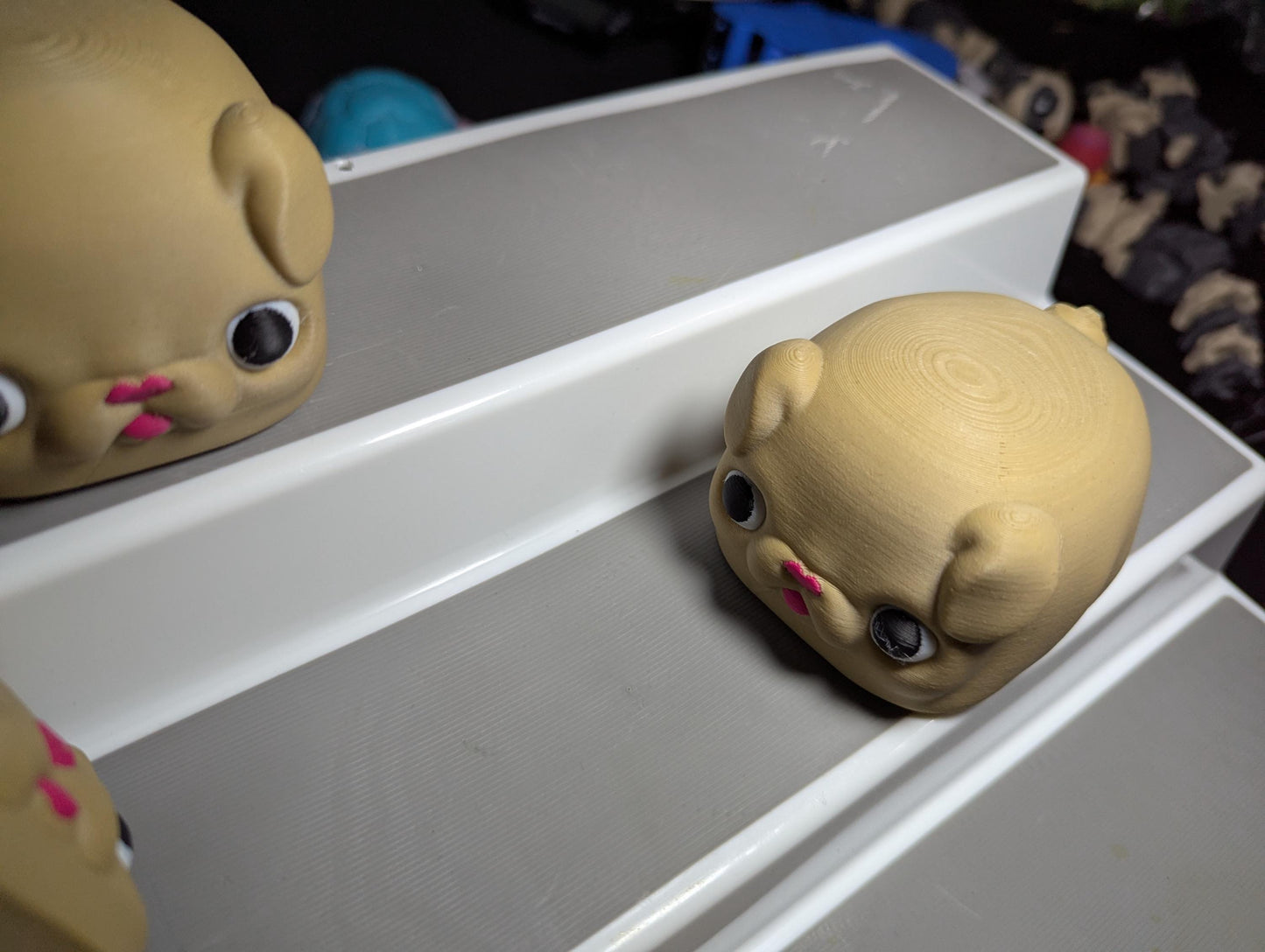 3D Printed Cute Pug Fidget Toy โ Articulated Squishy Puppy Desk Buddy-Pug Flexi