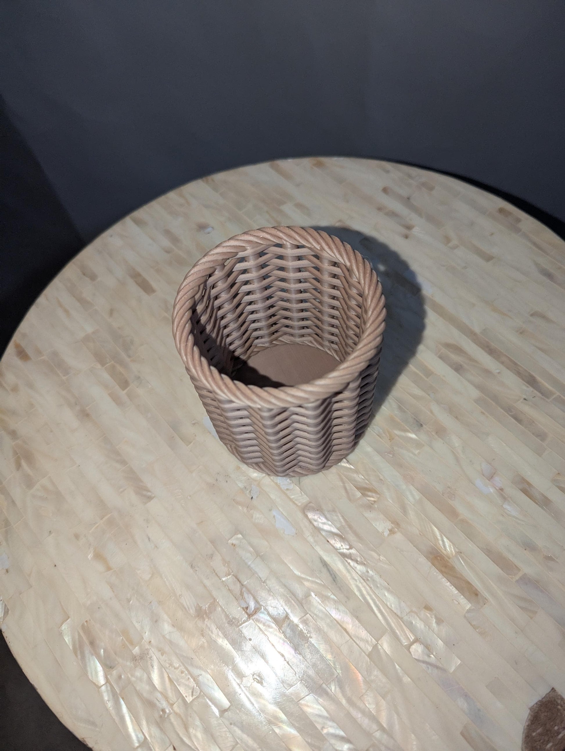 Designer Pen and Pencil Holder Rustic Desk Organizer for Office or Home Decor-Holds Office Supplies Storage for pens and pencils Woven case