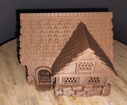 D&D House Model Detailed Miniature Terrain 3D Printed Home for RPG Adventure Tabletop Games TTRPG Accessory Tavern Model for town