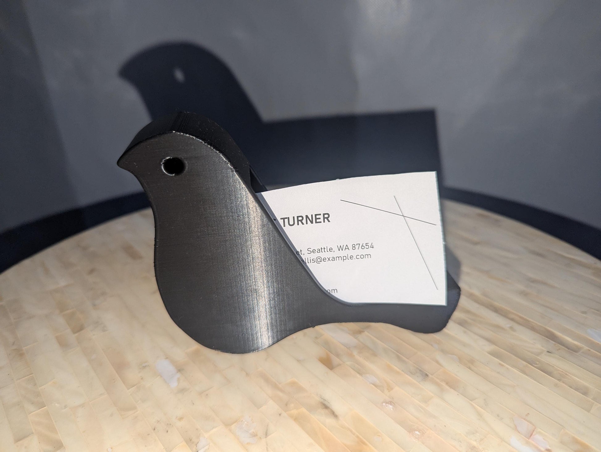 Bird Business Card Holder - Elegant 3D Printed Desk Organizer - Modern Office Decor for Professionals- Office Accessory- Bird Card Stand