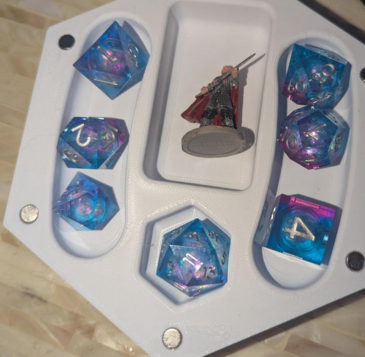 Personalized TTRPG Dice and Miniature Case Custom Storage Box for D&D Dice and Miniatures Organizer for Dungeons and Dragons Games