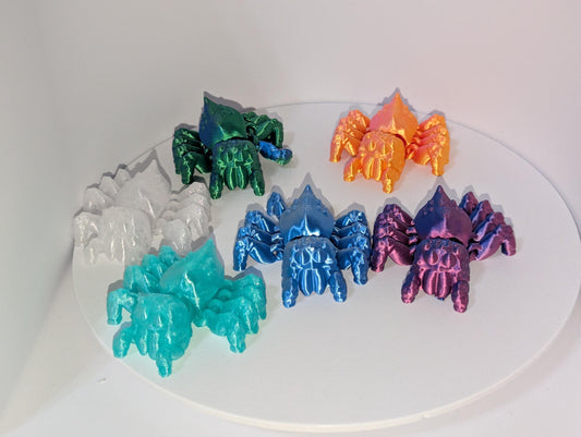 Cute Articulated Jumping Spider Fidget Toy 3D Printed Figure Flexible, Poseable Desk Pet Toy Colorful children fidget, Anxiety Relief