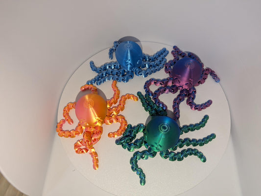 Oceanic Oct-Flex Fun - Colorful 3D Printed Fidget Toy for Kids"Articulated Octopus Fidget Flexible Fidget Desk Pet