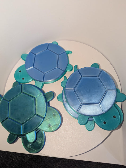 3D Printed Turtle Coaster – Cute Ocean Theme Drink Coaster, Sea Turtle Home Decor, Unique Gift, Beach House Accessories