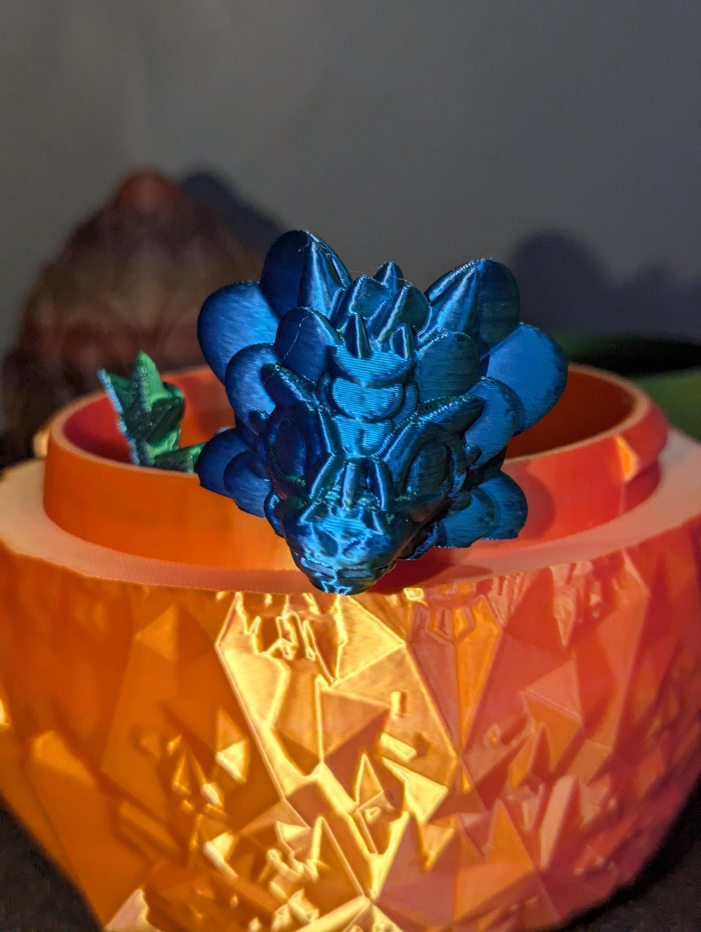 3D Printed Lucky Clover Baby Dragon, Toy, Dragon , Articulated Dragon Figurine, Child Room Decor, Dragon Flex Toy, Anxiety and Stress Relief