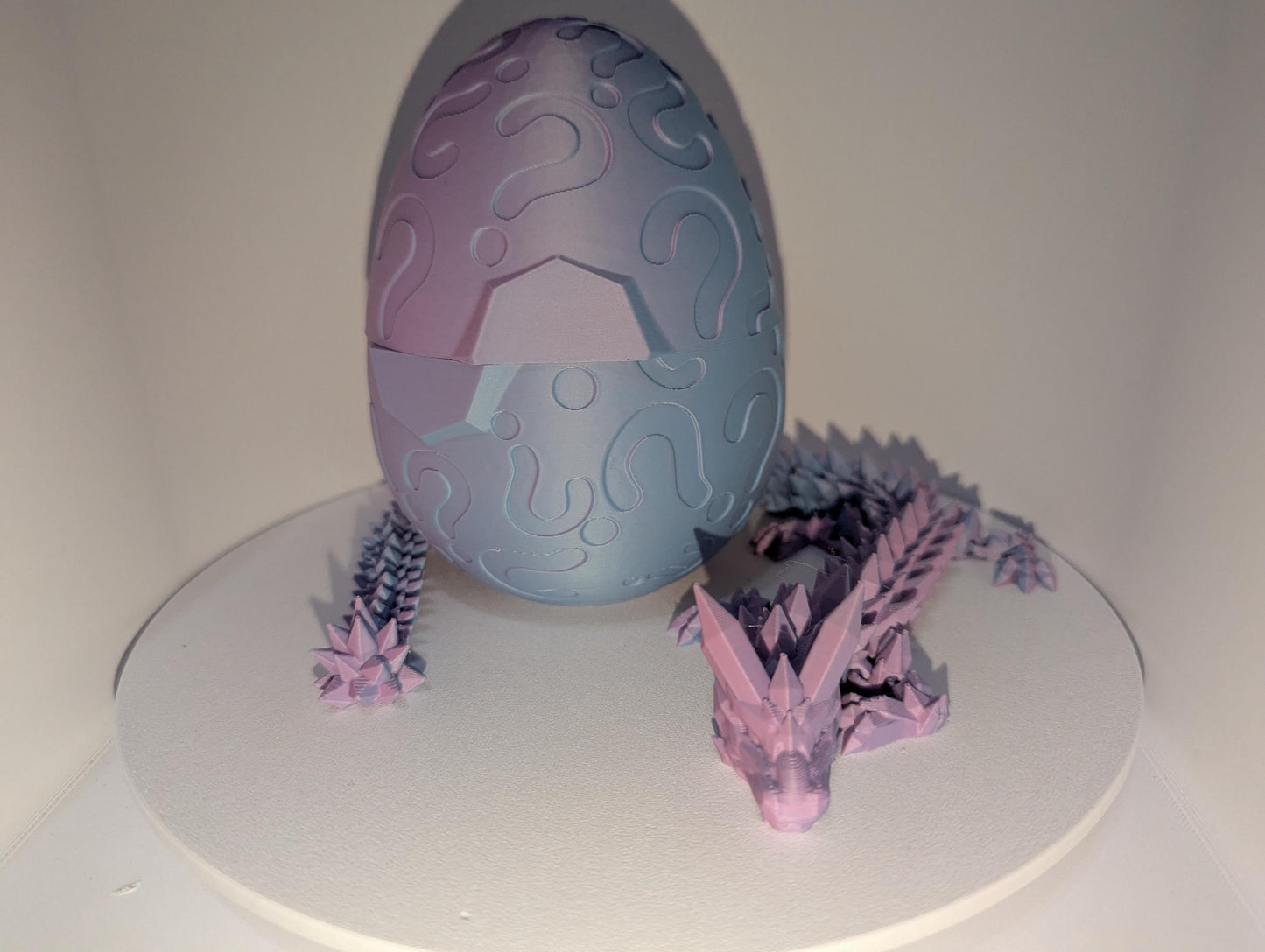 3D Printed Crystal Articulated Dragon, Dragon Egg, Dragon Toy Handmade Childrens Toys, Crystal Dragon with Dragon Egg Fidget Toy, Desk Decor