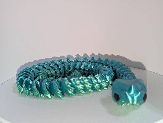 Articulated Crystal Snake Fidget – CinderWing3D Viper Reptile Toy | Multi-Color, Anxiety & ADHD Stress Relief