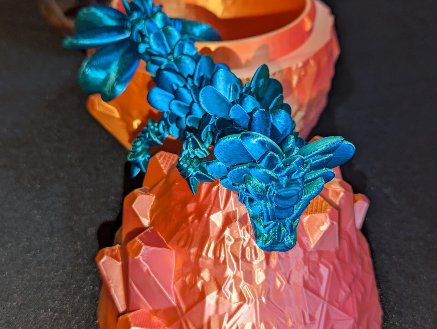 3D Printed Lucky Clover Baby Dragon, Toy, Dragon , Articulated Dragon Figurine, Child Room Decor, Dragon Flex Toy, Anxiety and Stress Relief