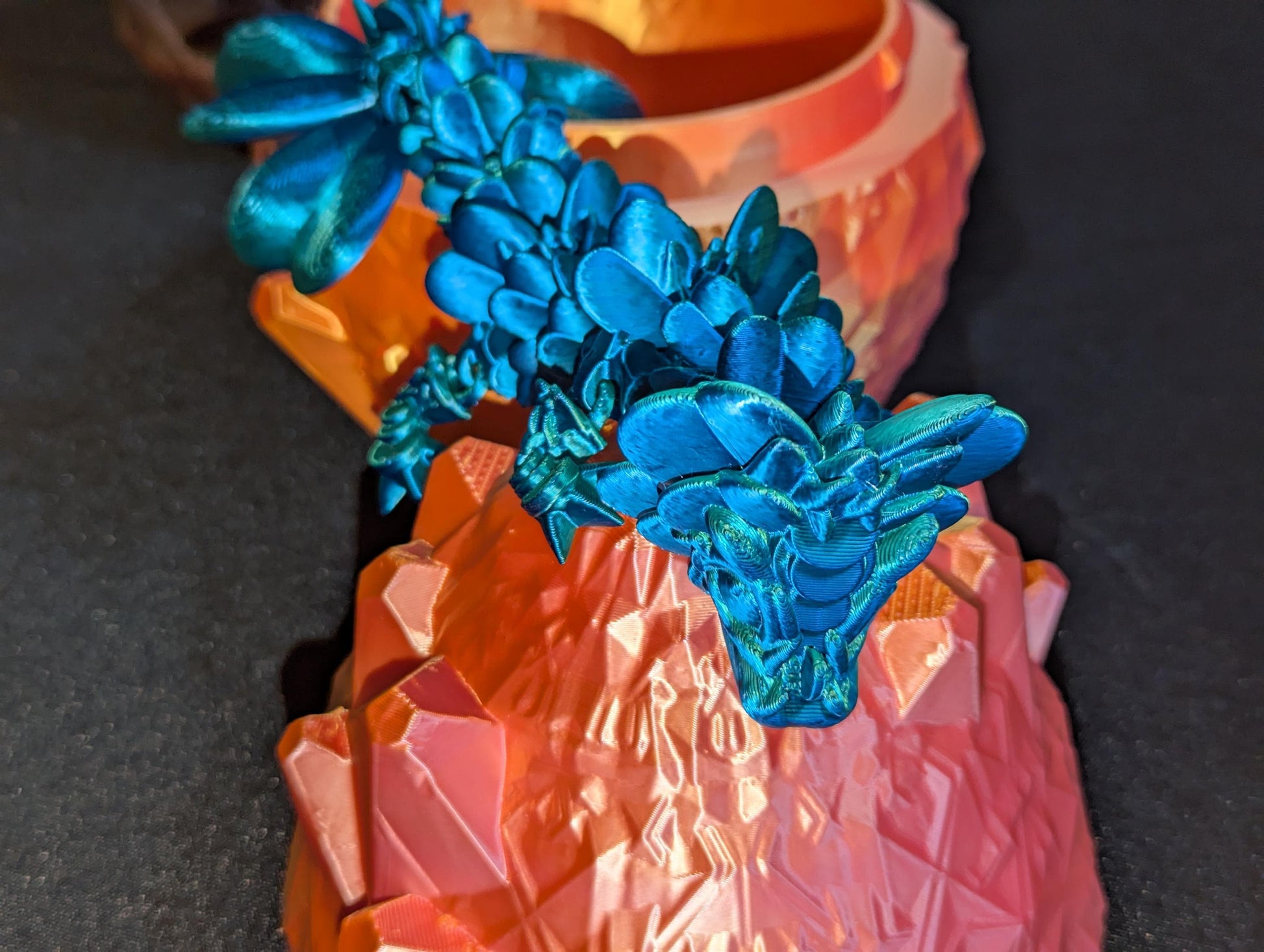 3D Printed Lucky Clover Baby Dragon, Toy, Dragon , Articulated Dragon Figurine, Child Room Decor, Dragon Flex Toy, Anxiety and Stress Relief