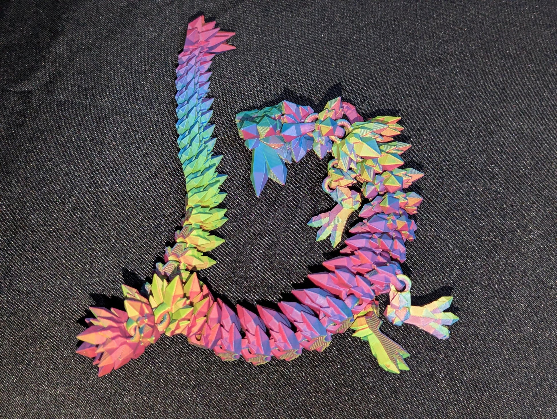 3D Printed Crystal Articulated Dragon, Dragon Egg, Dragon Toy Handmade Childrens Toys, Crystal Dragon with Dragon Egg Fidget Toy, Desk Decor