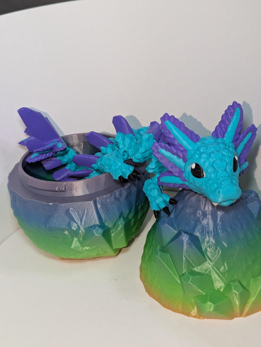Axolotl Dragon Articulated Desk Art Fidget with Enchanting Custom Eyes Colors Colorful Flexible Fantasy Creature Fidget Toy Desk Buddy,
