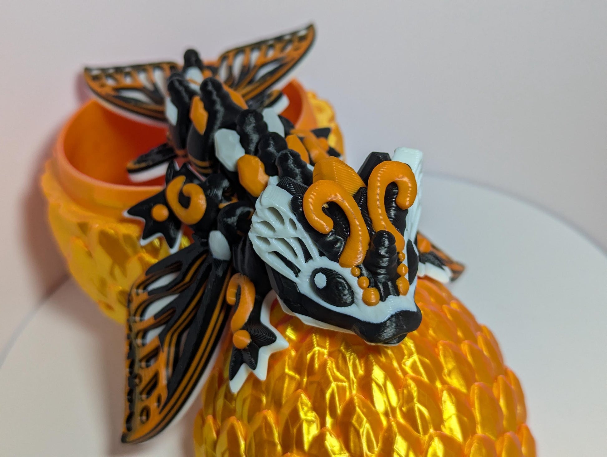 Monarch Butterfly Dragon 3D Printed Model | Fidget Articulated Creature Colorful Butterfly Dragon Figure ADHD and Anxiety Relief